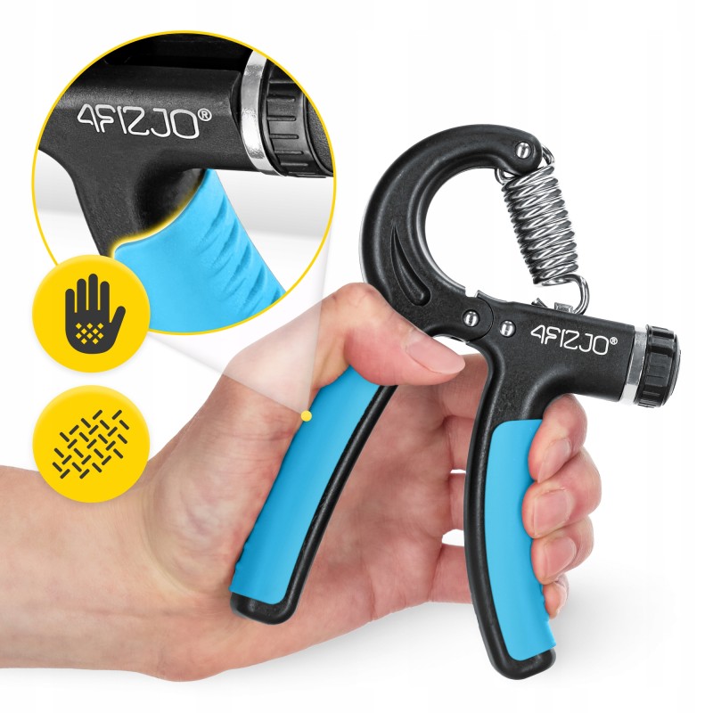 Еспандер кистьовий 4FIZJO 10-40 кг з регульованим навантаженням Black/Blue (P-5907739313331)