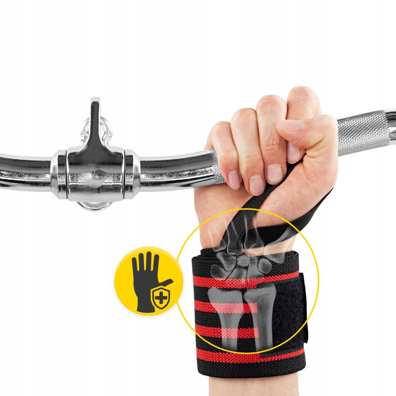 Бинти для зап'ясть (кистьові бинти) 4FIZJO Wrist Wraps Black/Red (P-5907739313003)