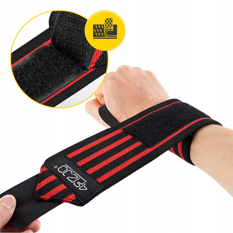 Бинти для зап'ясть (кистьові бинти) 4FIZJO Wrist Wraps Black/Red (P-5907739313003)