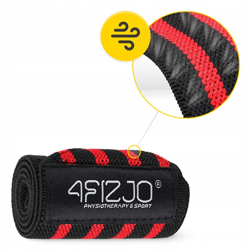 Бинти для зап'ясть (кистьові бинти) 4FIZJO Wrist Wraps Black/Red (P-5907739313003)