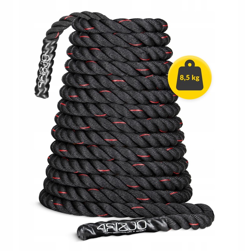 Канат тренувальний 4FIZJO Battle Rope 12 м для кросфіту Black (P-5907739312259)