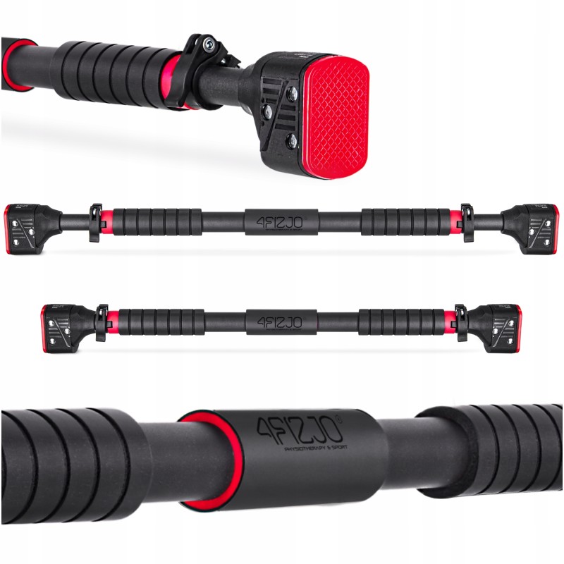Турнік розсувний 4FIZJO PRO 72-110 см Black/Red (P-5907739313263)