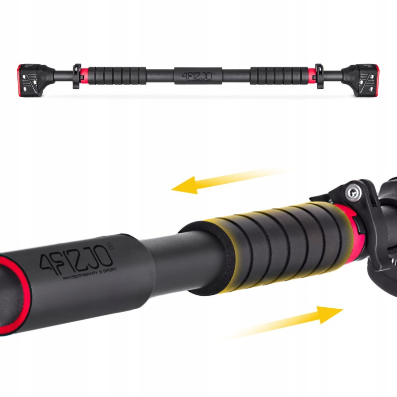 Турнік розсувний 4FIZJO PRO 72-110 см Black/Red (P-5907739313263)