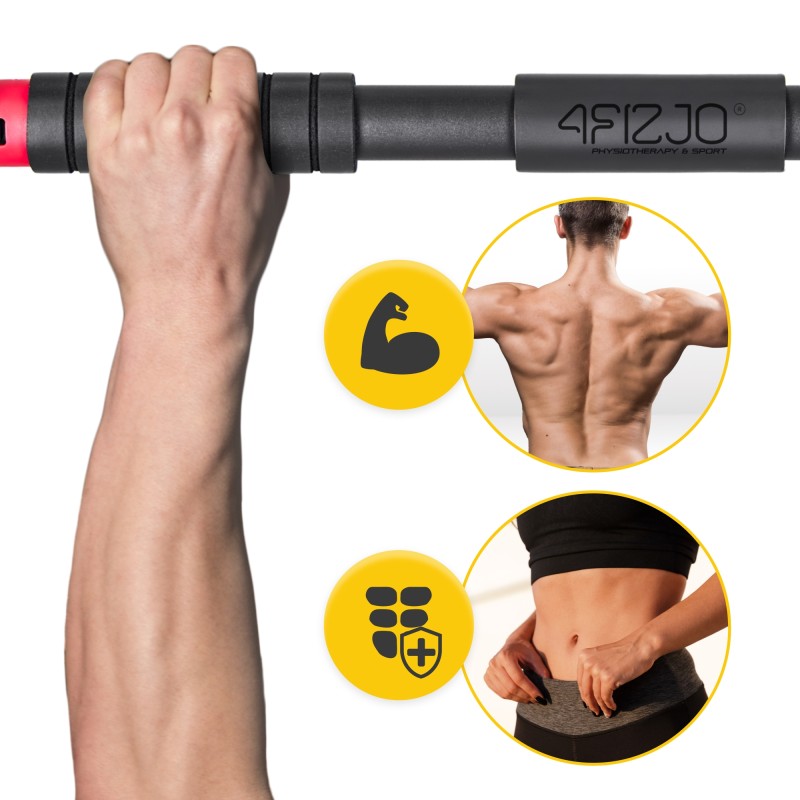 Турнік розсувний 4FIZJO PRO 72-110 см Black/Red (P-5907739313263)