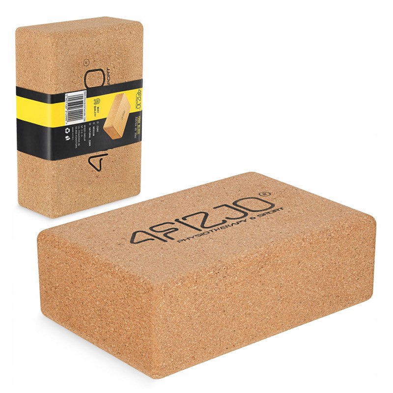 Блок для йоги 4FIZJO 22 x 15 x 7.2 см з пробкового дерева (P-5907739312990)
