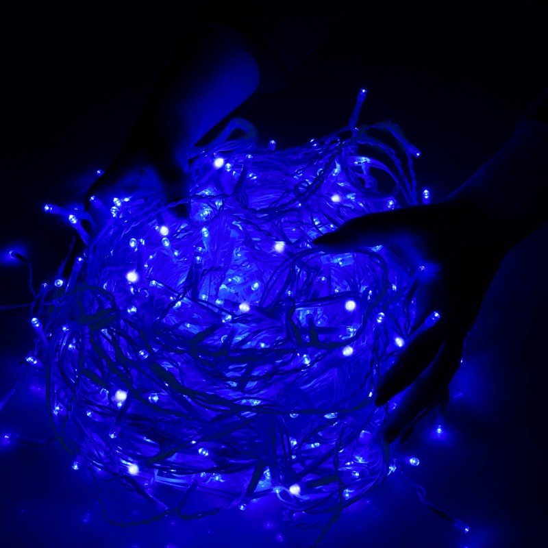 Гірлянда бахрома вулична (зовнішня) Springos 12 м 300 LED + Flash CL0318 Blue