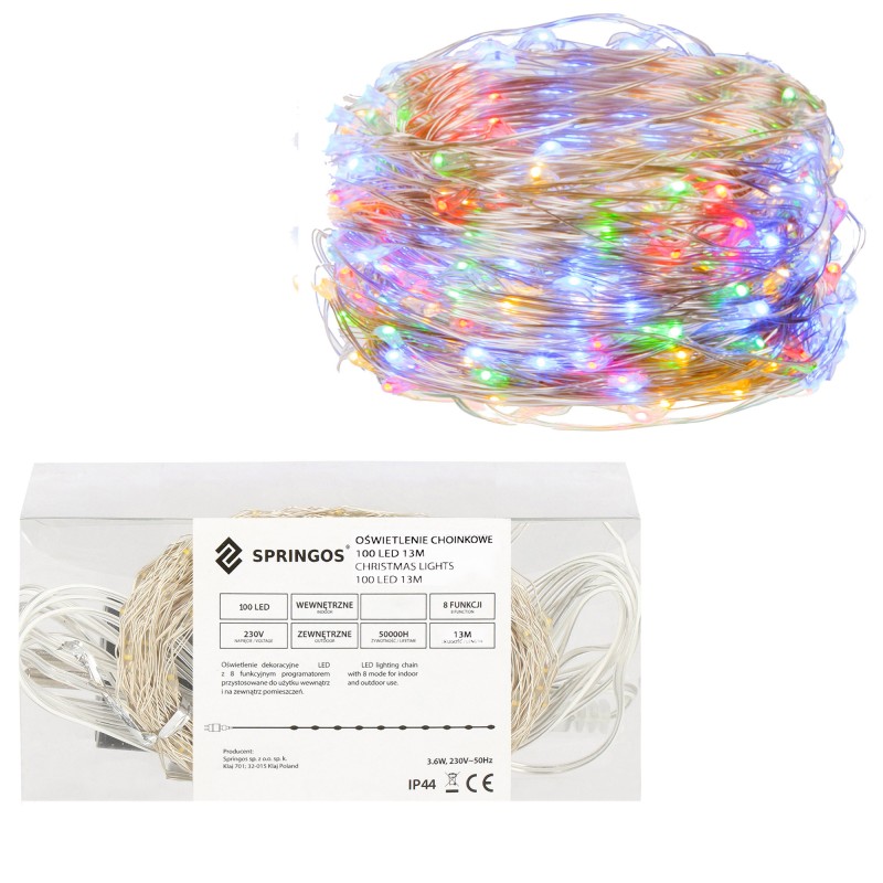 Гірлянда Springos 10 м 100 LED CL0081 Mix