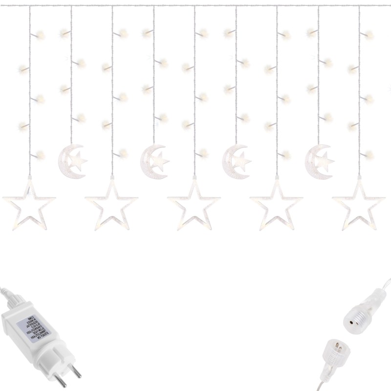 Гірлянда бахрома вулична (зовнішня) Springos 2 м 138 LED CL4013 Warm White