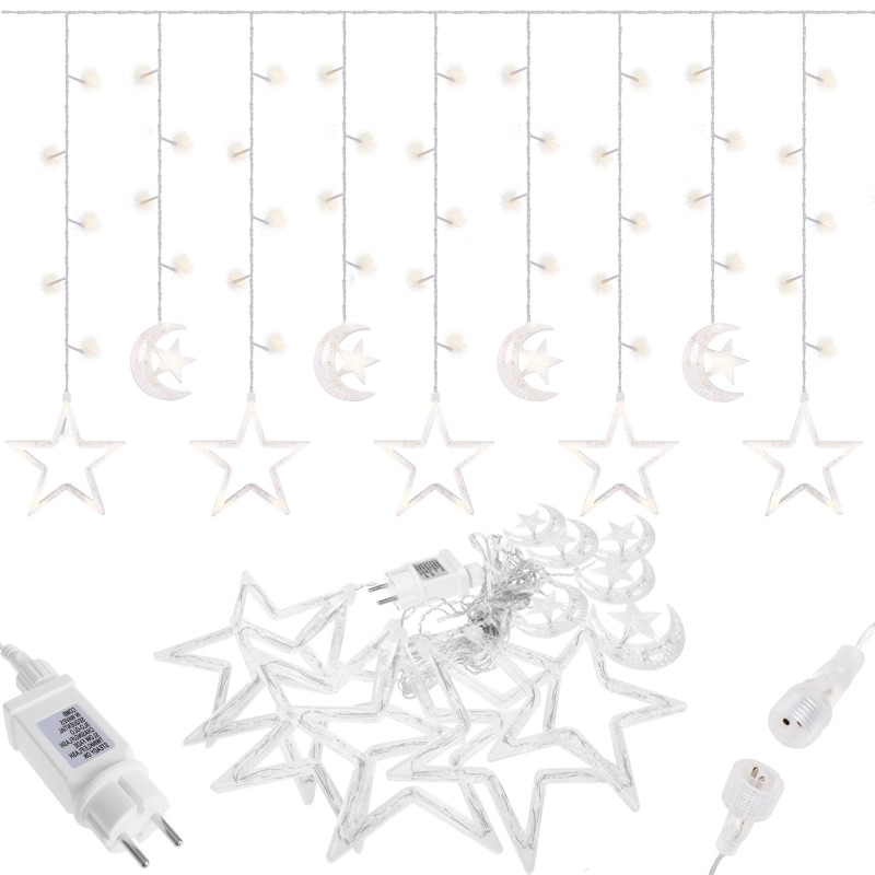 Гірлянда бахрома вулична (зовнішня) Springos 2 м 138 LED CL4013 Warm White