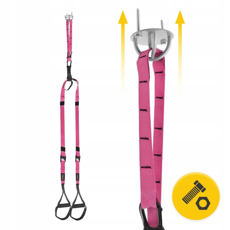 Петлі для функціонального тренінгу 4FIZJO підвісна система Black/Pink (P-5907739314109)