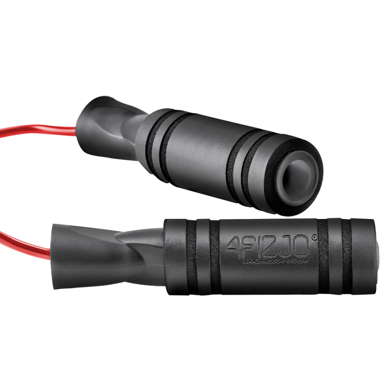 Скакалка з підшипниками 4FIZJO Basic Black/Red (P-5907739313133)