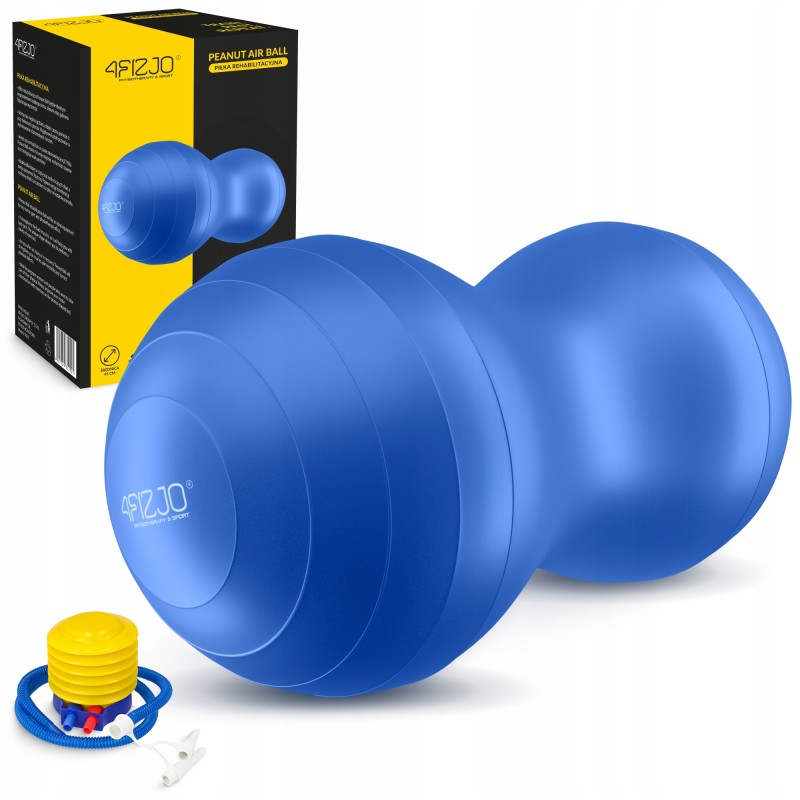 М'яч для фітнесу (арахіс) 4FIZJO Air Ball Peanut 45 x 90 см Anti-Burst Blue (P-5907739312945)