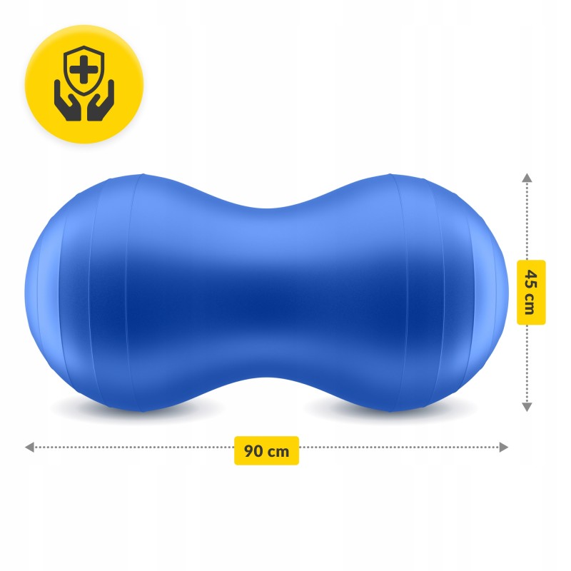 М'яч для фітнесу (арахіс) 4FIZJO Air Ball Peanut 45 x 90 см Anti-Burst Blue (P-5907739312945)