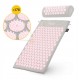 Килимок акупунктурний з валиком 4FIZJO Classic Mat Аплікатор Кузнєцова Grey/Pink (P-5907739313287)