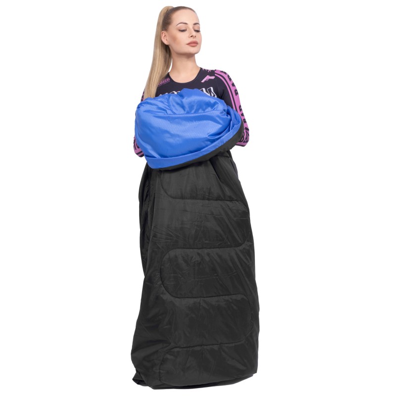 Спальний мішок (спальник) Springos 2 в 1 CS0044 +10 ...+25 °C R Black/Blue