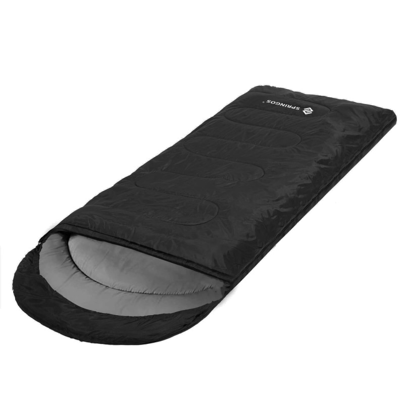 Спальний мішок (спальник) Springos 2 в 1 CS0042 +8 ...+20 °C R Black/Grey