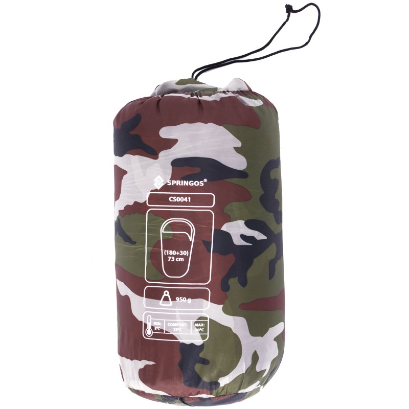 Спальний мішок (спальник) Springos 2 в 1 CS0041 +8 ...+20 °C R Khaki/Green