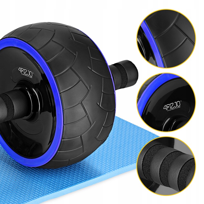 Ролик (гімнастичне колесо) для преса 4FIZJO Ab Wheel XL Black/Blue (P-5907739314437)