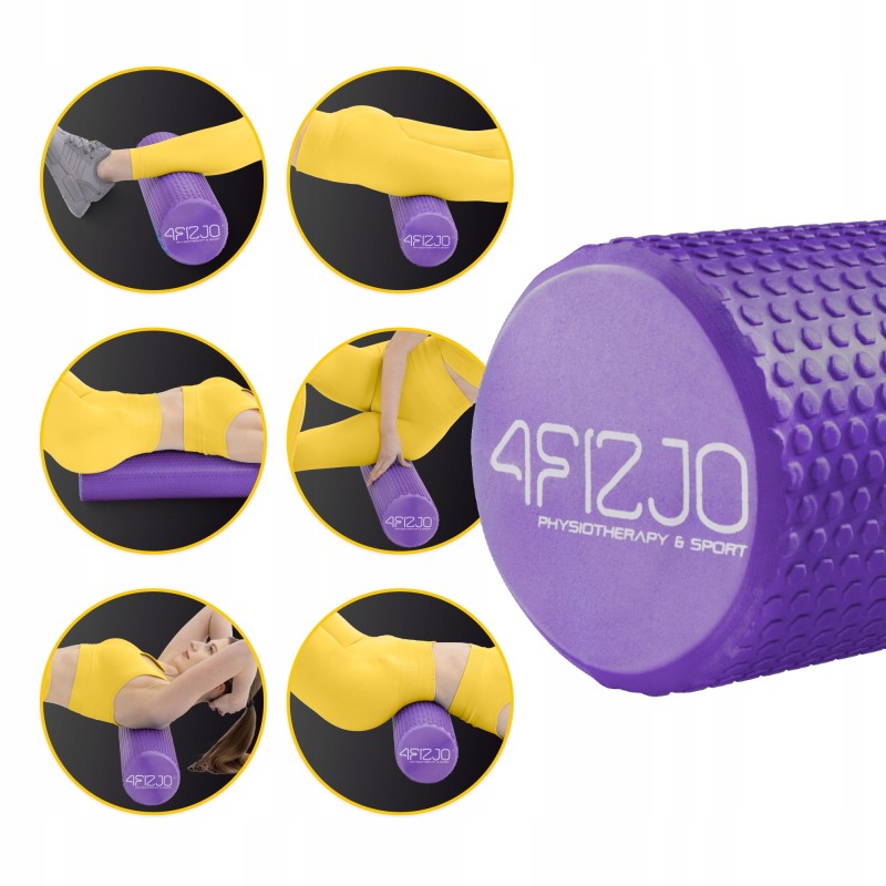 Масажний ролик 4FIZJO CARE+ EVA 45 x 15 см (валик, роллер) Purple (P-5907739314376)