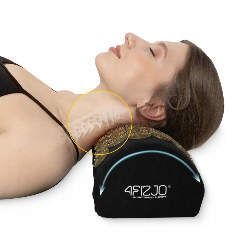 Килимок акупунктурний з валиком 4FIZJO Classic Mat XL Аплікатор Кузнєцова Black/Gold (P-5907739315052)