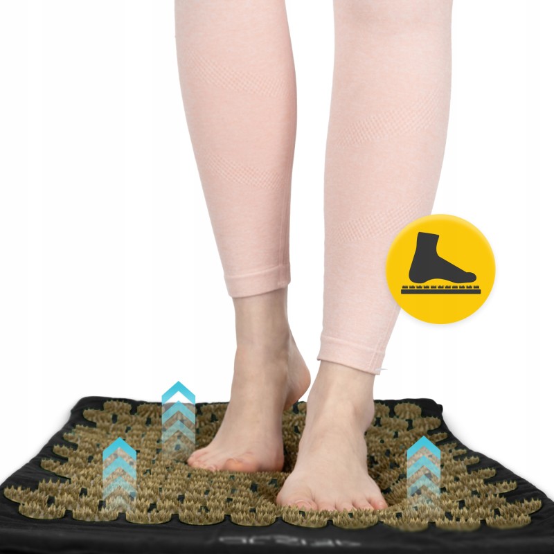 Килимок акупунктурний з валиком 4FIZJO Classic Mat XL Аплікатор Кузнєцова Black/Gold (P-5907739315052)