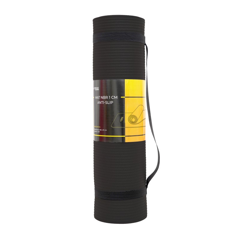 Килимок спортивний Cornix NBR 183 x 61 x 1 cм для йоги та фітнесу XR-0013 Black