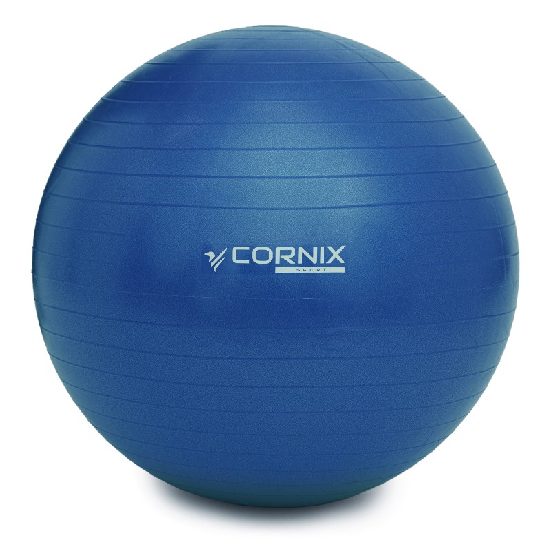 М'яч для фітнесу (фітбол) Cornix 65 см Anti-Burst XR-0021 Blue