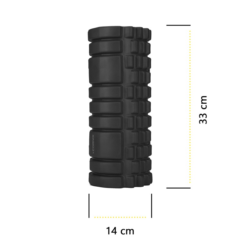 Масажний ролик Cornix EVA 33 x 14 см (валик, роллер) XR-0029 Black