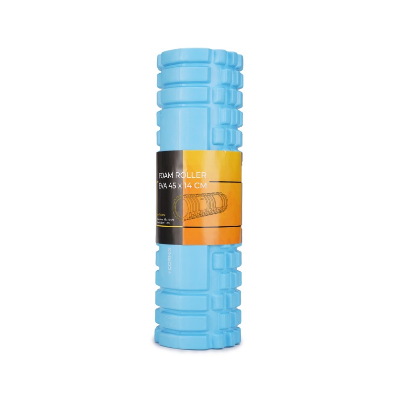 Масажний ролик Cornix EVA 33 x 14 см (валик, роллер) XR-0030 Sky Blue