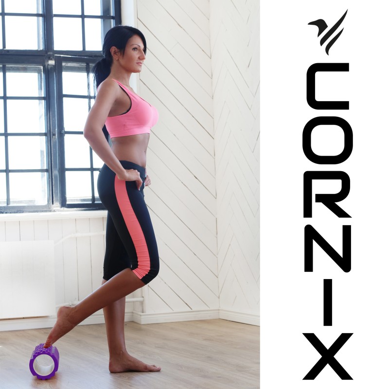 Масажний ролик Cornix EVA 33 x 14 см (валик, роллер) XR-0032 Violet