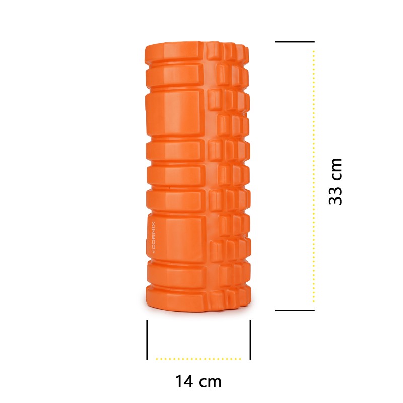 Масажний ролик Cornix EVA 33 x 14 см (валик, роллер) XR-0033 Orange