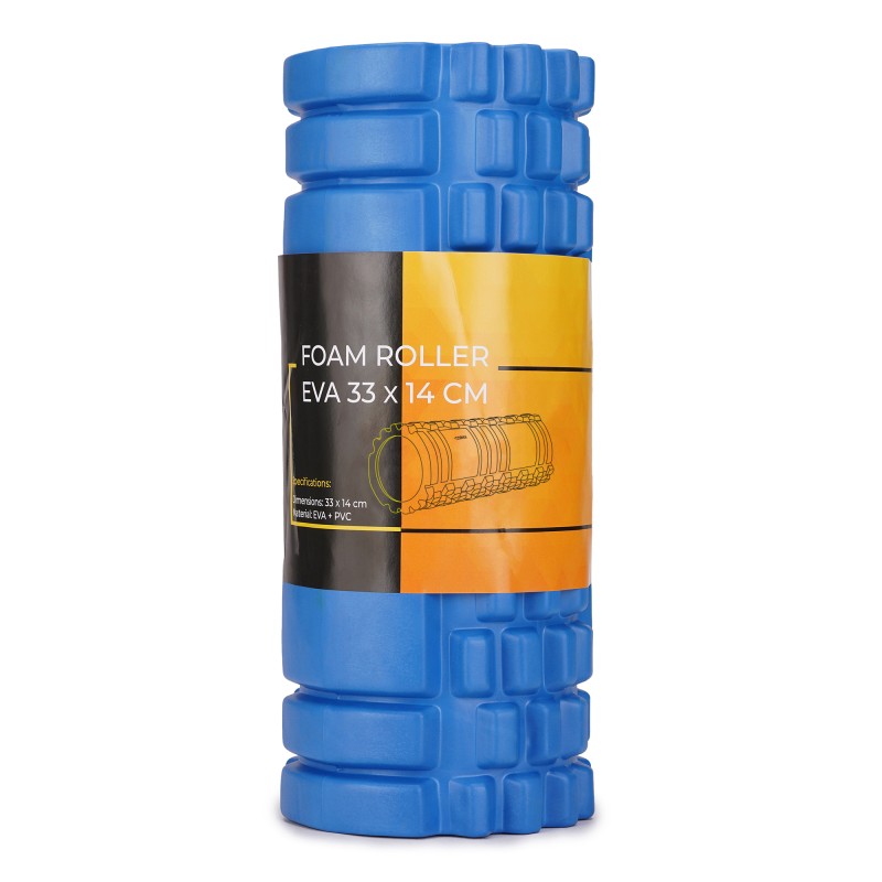 Масажний ролик Cornix EVA 33 x 14 см (валик, роллер) XR-0035 Blue