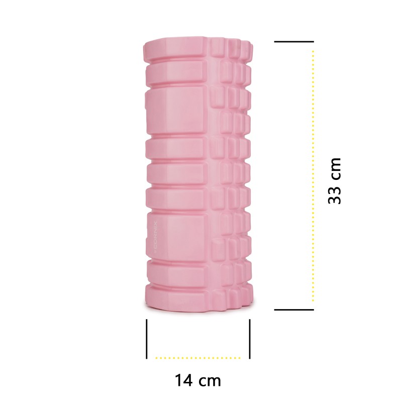 Масажний ролик Cornix EVA 33 x 14 см (валик, роллер) XR-0036 Light Pink