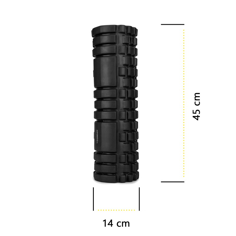 Масажний ролик Cornix EVA 45 x 14 см (валик, роллер) XR-0038 Black