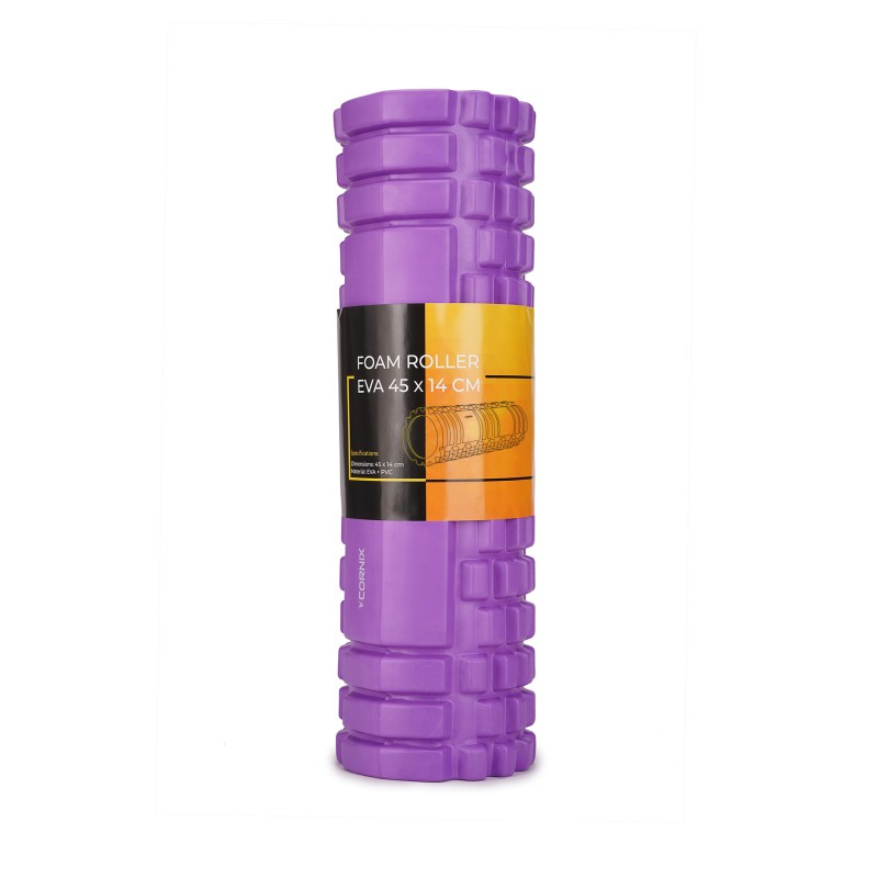 Масажний ролик Cornix EVA 45 x 14 см (валик, роллер) XR-0042 Violet