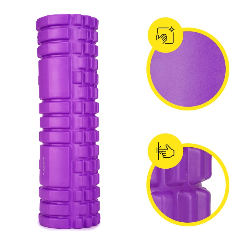 Масажний ролик Cornix EVA 45 x 14 см (валик, роллер) XR-0042 Violet