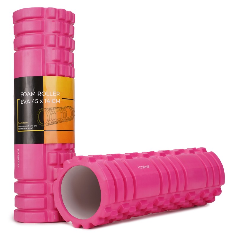 Масажний ролик Cornix EVA 45 x 14 см (валик, роллер) XR-0043 Pink