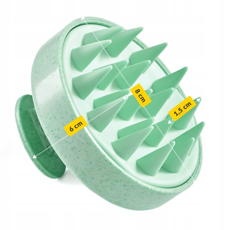 Щітка-масажер 4FIZJO для миття голови Green (P-5907739315168)