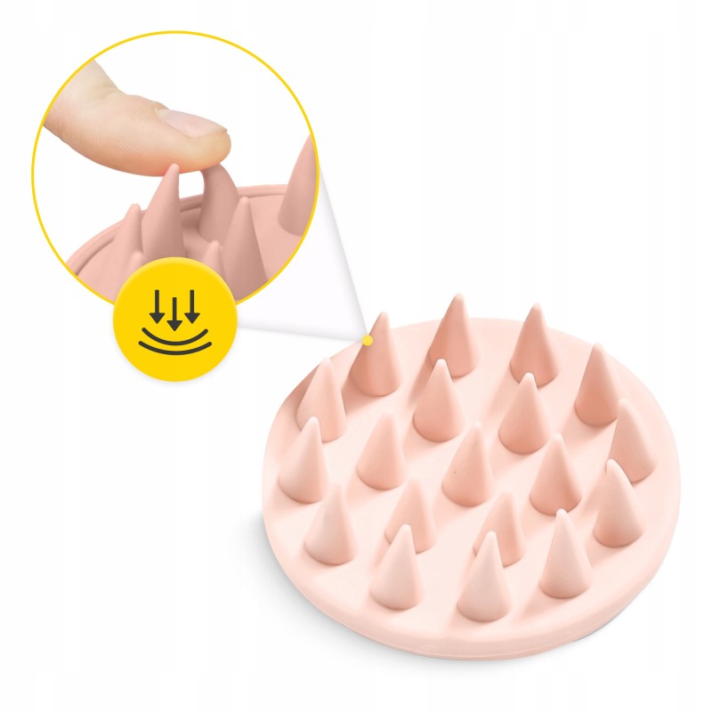 Щітка-масажер 4FIZJO для миття голови Light Pink (P-5907739315175)