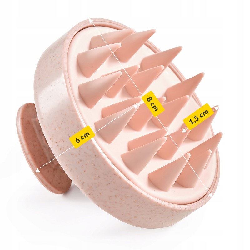 Щітка-масажер 4FIZJO для миття голови Light Pink (P-5907739315175)