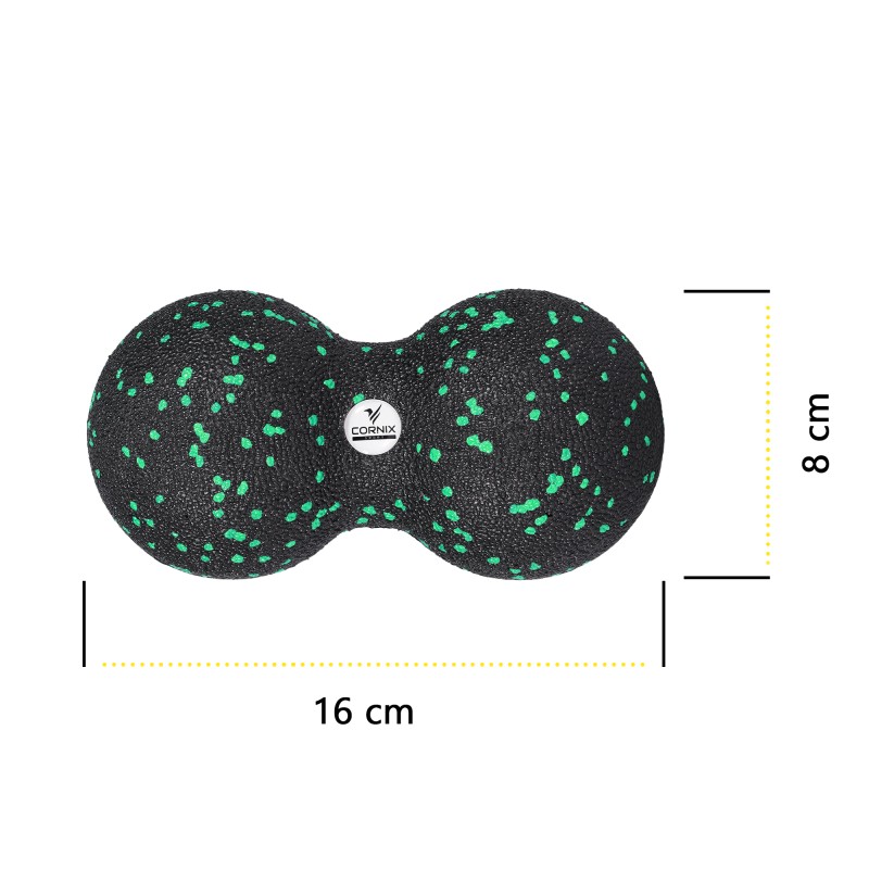 Масажний набір Cornix (Ball 8 см, Duoball 8 х 16 см та Foam Roller 30 х 15 см) XR-0079