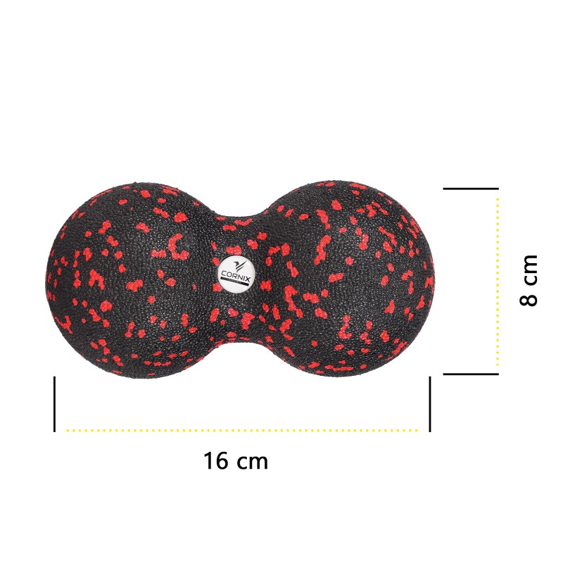 Масажний набір Cornix (Ball 8 см, Duoball 8 х 16 см та Foam Roller 30 х 15 см) XR-0080