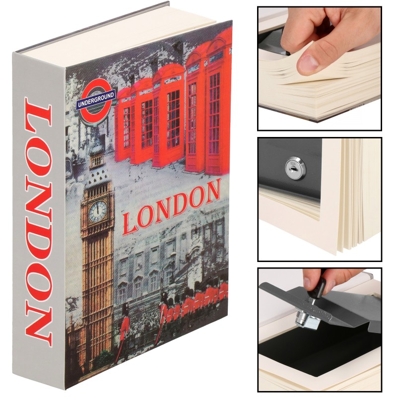Книга-сейф (кешбокс) Springos 22 x 15.5 x 4.5 см для зберігання грошей та цінностей HA5049