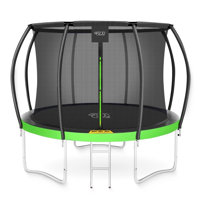 Батут із внутрішньою сіткою 4FIZJO PRO 10FT 312 см Black/Green (P-5907739314178)