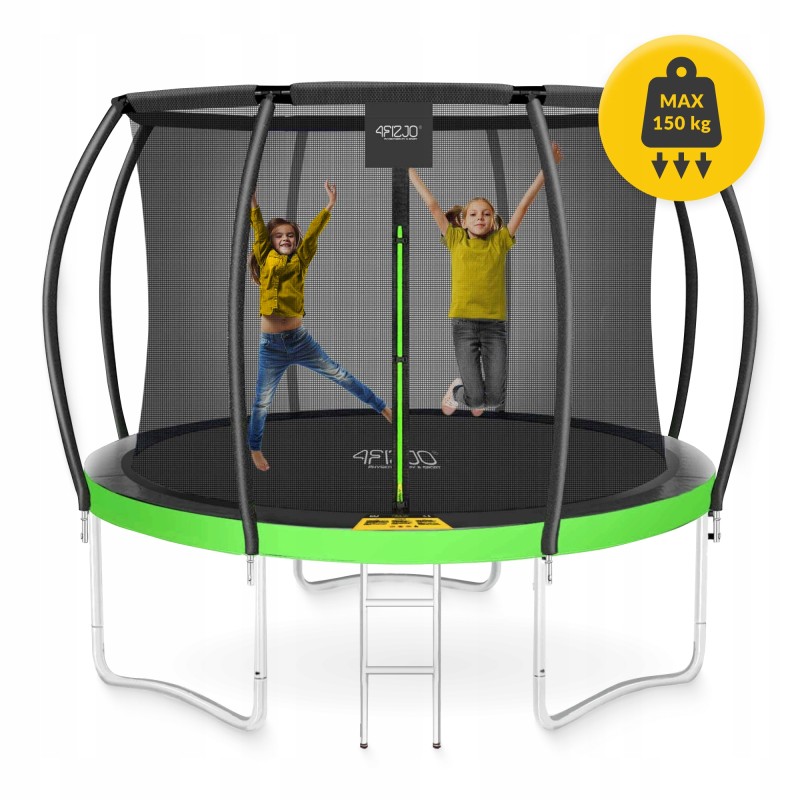 Батут із внутрішньою сіткою 4FIZJO PRO 10FT 312 см Black/Green (P-5907739314178)