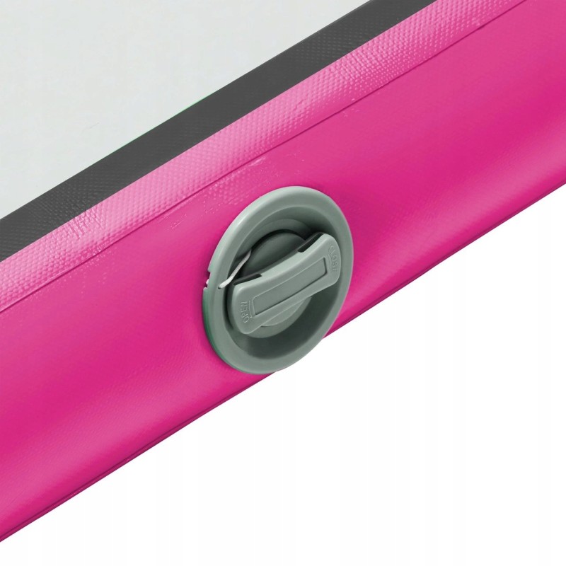 Мат гімнастичний надувний 4FIZJO Air Track Mat 400 x 100 x 15 см White/Pink (P-5907739311788)