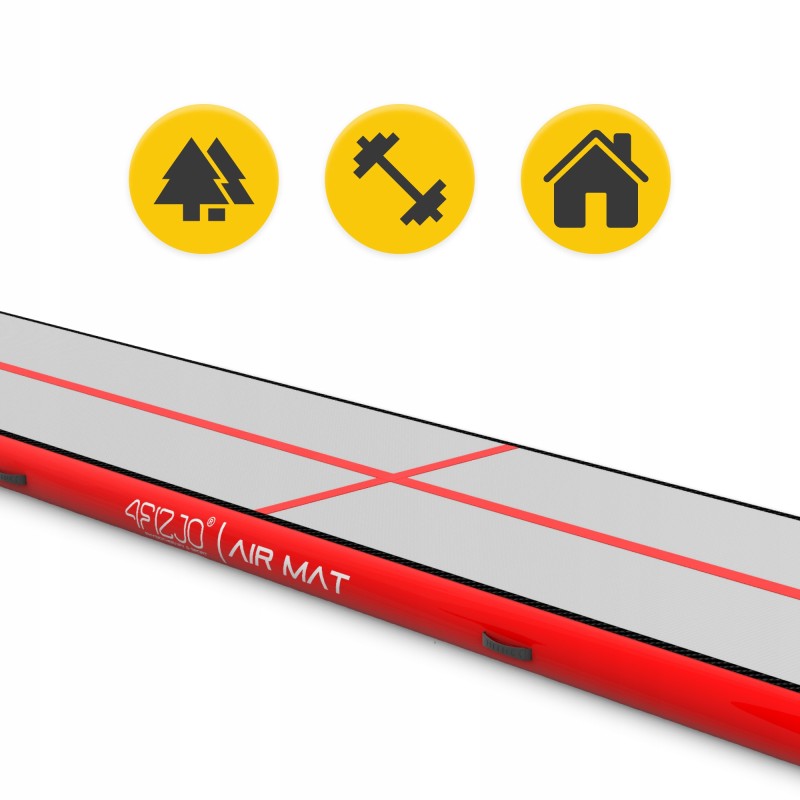 Мат гімнастичний надувний 4FIZJO Air Track Mat 600 x 100 x 15 см White/Red (P-5907739311801)