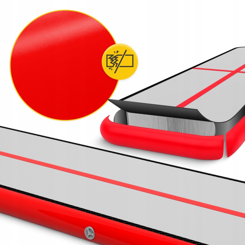 Мат гімнастичний надувний 4FIZJO Air Track Mat 600 x 100 x 15 см White/Red (P-5907739311801)