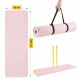 Килимок (мат) спортивний 4FIZJO TPE 180 x 60 x 0.6 см для йоги та фітнесу Pink/Grey (P-5907739317063)