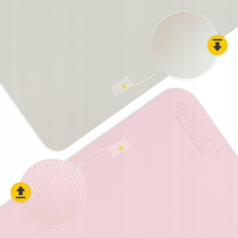 Килимок (мат) спортивний 4FIZJO TPE 180 x 60 x 0.6 см для йоги та фітнесу Pink/Grey (P-5907739317063)